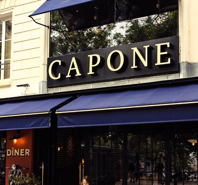 Décoration renovation Restaurant café parisien brasserie Capone Alcove interieure lelievre palma 2